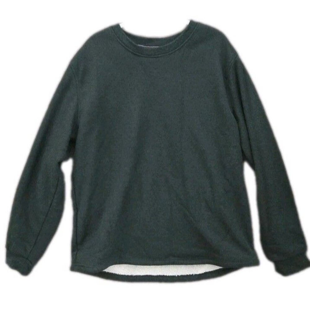 Mens BC Clothing Heritage Thermal Sherpa Lined Crewneck Sweatshirt Green Sze XXL